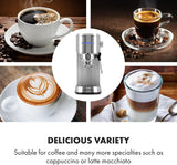 Klarstein Futura Espressomaschine, tragbare Filter-Espressomaschine, 1450 W, 20 bar, Barista-Qualität, Doppeldüse, Flow Stop, tragbare Filter-Espressomaschine, Milchaufschäumfunktion, Silber