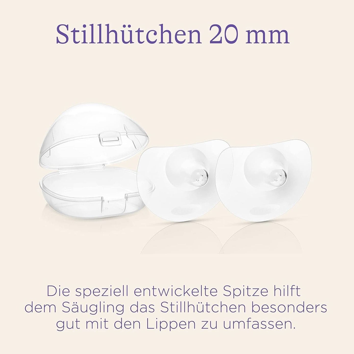 Lansinoh Stillhütchen 20 Mm (Größe 1), 2 Stück inkl. Aufbewahrungsbox - Angenehmes Tragegefühl - Trotz Anlegeschwierigkeiten Weiter Stillen Zubehör Essen und Stillen Bebe Naty Shop