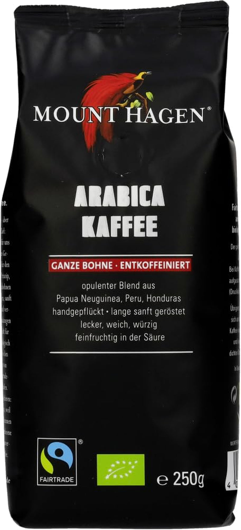 Bio geröstete Kaffeebohnen, entkoffeiniert (2 x 250g)