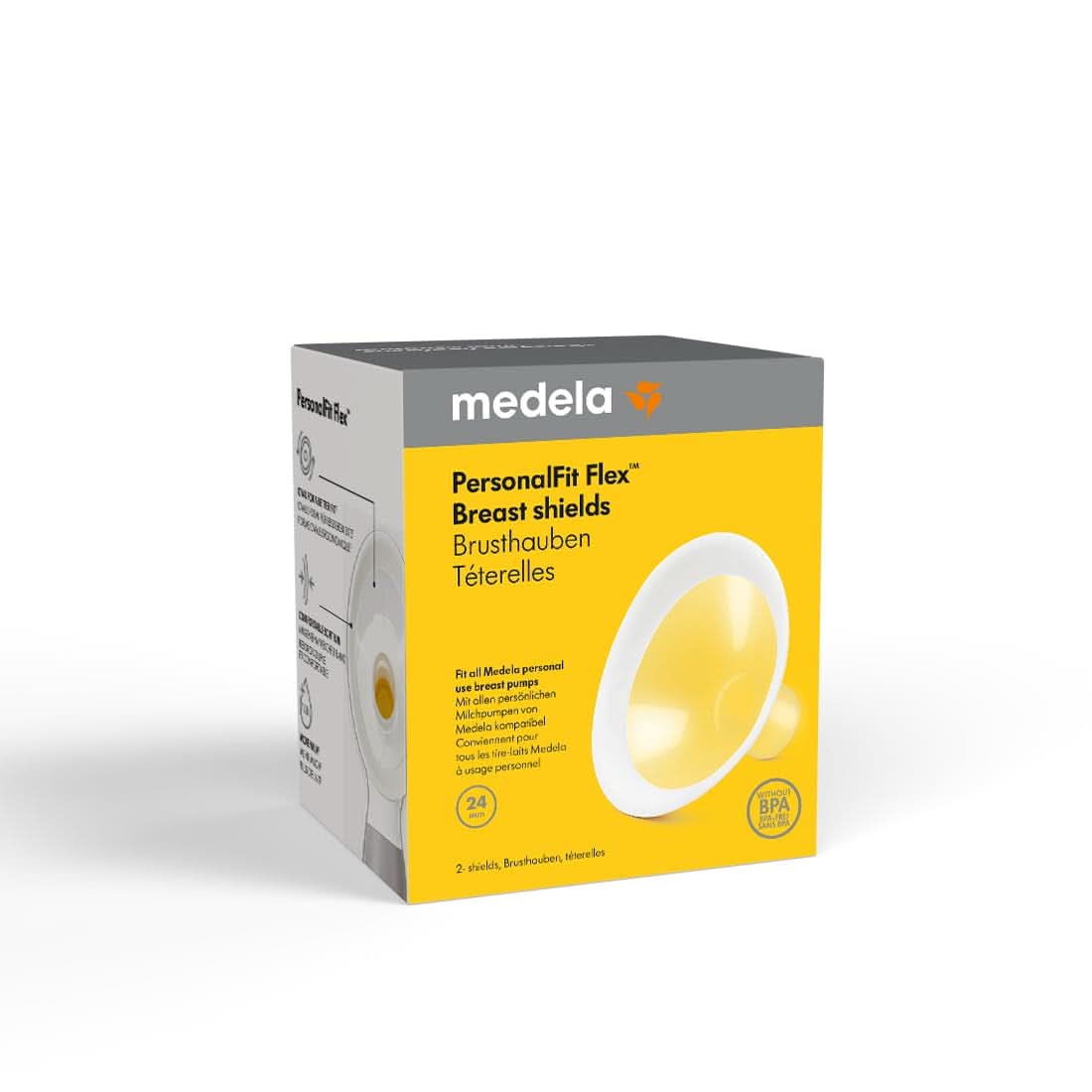 Medela Personalfit Flex Brustüberzug Zubehör Essen und Stillen Baby Naty Shop Weiß M (Packung mit 2 Stück)