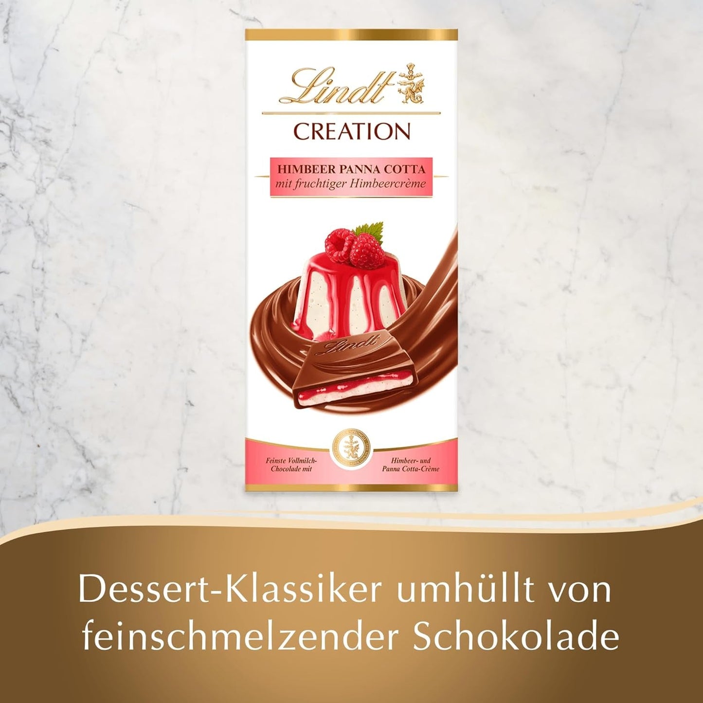 Lindt Chocolate Creation Himbeer-Panna-Cotta, Schokoladengeschenk, Schokoriegel, 150 g (5er-Pack)