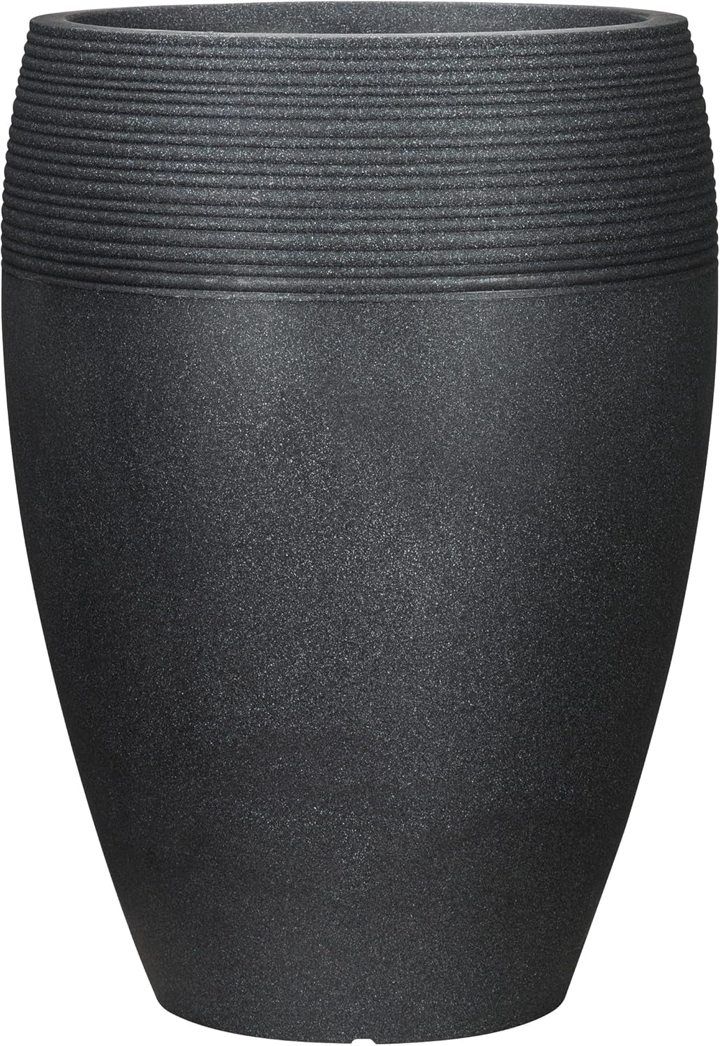 Scheurich Lineo, Pflanzgefäß aus Kunststoff, schwarzer Granit, Durchmesser 30 cm, Höhe 24,1 cm, Volumen 11 l.