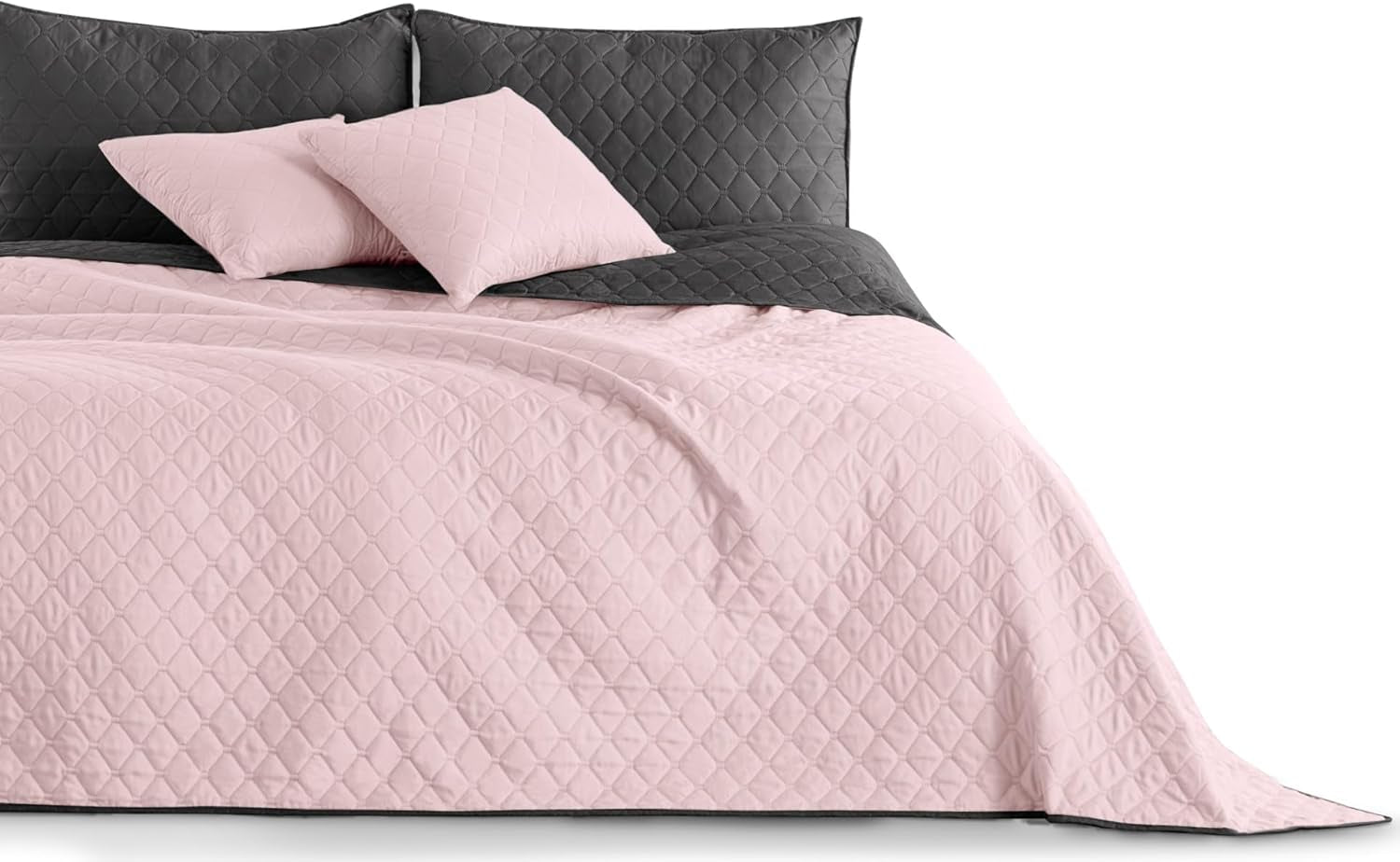 Decoking Tagesdecke 200 x 220 cm Graphit Anthrazit Silbergrau Zweiseitige Tagesdecke pflegeleicht Axel Beds and Blankets Besuchen Sie den DecoKing-Store Axel lila anthrazit 220 x 240 cm