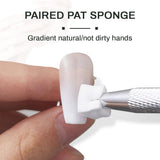 100 Stück Nail Art Schwamm mit Metallgreifer, Sponge Brush Applicator, Sponge Nagel Pinsel, Maniküre Zubehör für Nägel, um eine Varaudzen von Gradient Nail Art Patterns zu erstellen