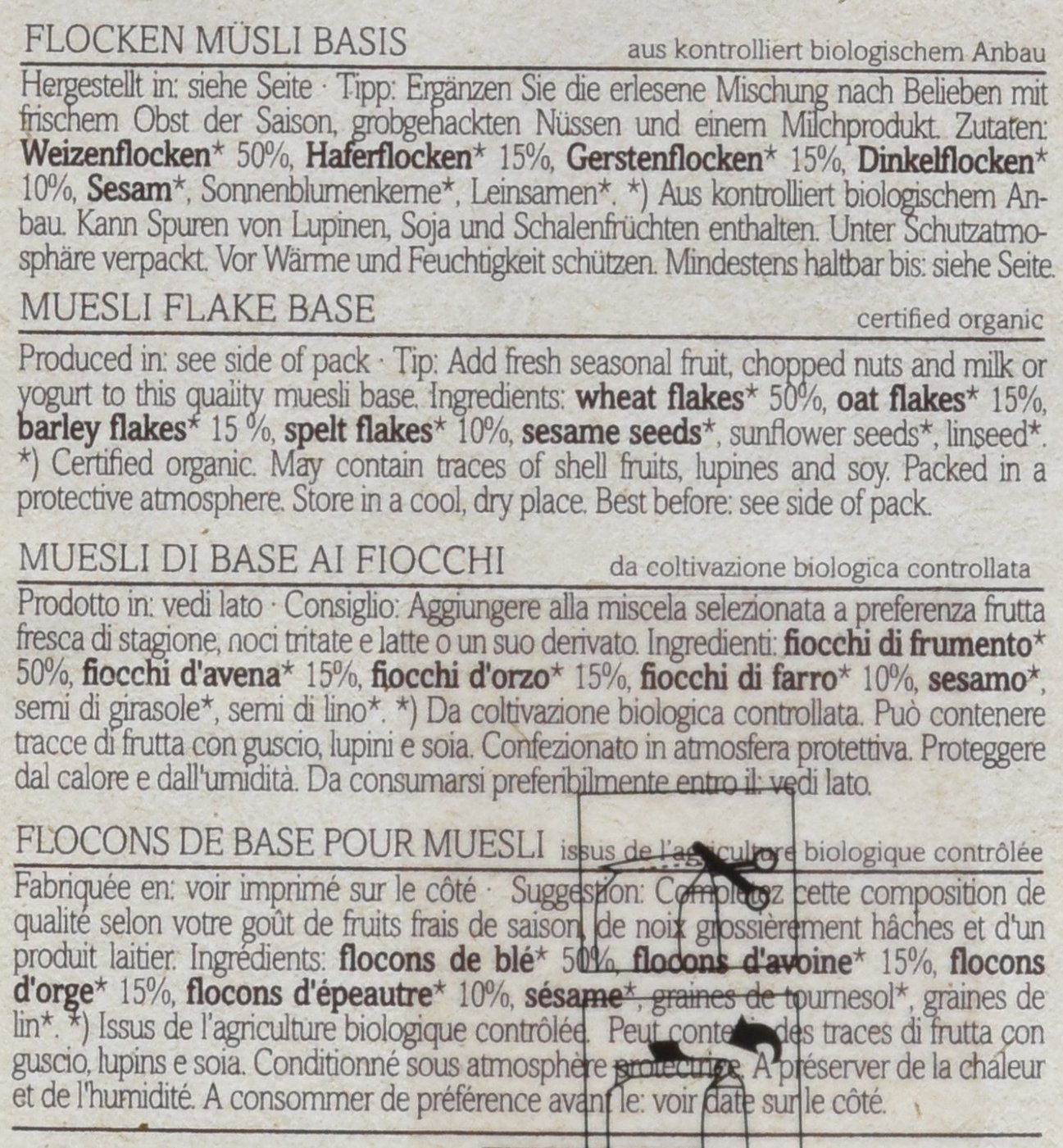 Verival Flakes Müslibasis - Bio, 6er Pack (6 x 1 kg)