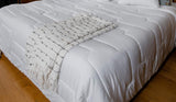 COLAS NORMAND Anti-Milben- und antibakterielle Steppdecke, leicht, 200 x 200 cm, langanhaltende Wirkung, perfekte Hygiene, Mikrofaser, weich und bequem, waschbar, französisch, weiß 53130248 Naty Shop Steppdecken und Quilts