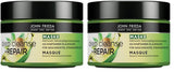 John Frieda - Deep Cleanse & Repair Mask / Treatment - Inhalt: 250 ml - Mit Hanfsamenöl + pflegender Avocado - Beruhigende Haarmaske für strapaziertes Haar Naty Shop Haarmaske 250 ml (2er Pack)
