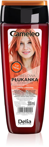 Cameleo – Rose Water Pink Hair Tonic, kein Gelbstich, semi-permanente Haarfarbe – für blondes und graues Haar – Farbe und Pflege – frei von Parabenen | 200 ml Naty Shop Haarfärbemittel Neue Version – Aprikose 200 ml (1 Packung)
