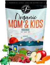 VITSTORM® BIO TEE Mom & Kids – Tee für Frauen und Stillende – Rooibos, Apfel, Fenchel, Zitronenmelisse, Alchemilla, Erdbeere – Entspannender Tee – Fruchtig und lecker – Koffeinfrei – Kräutertee 100 g