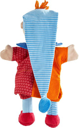 HABA Handpuppe Kasper – Ab 18 Monaten, Waschbar bei 30°C, Ideal für Puppen- und Rollenspiel, Puppentheater – 2011866001