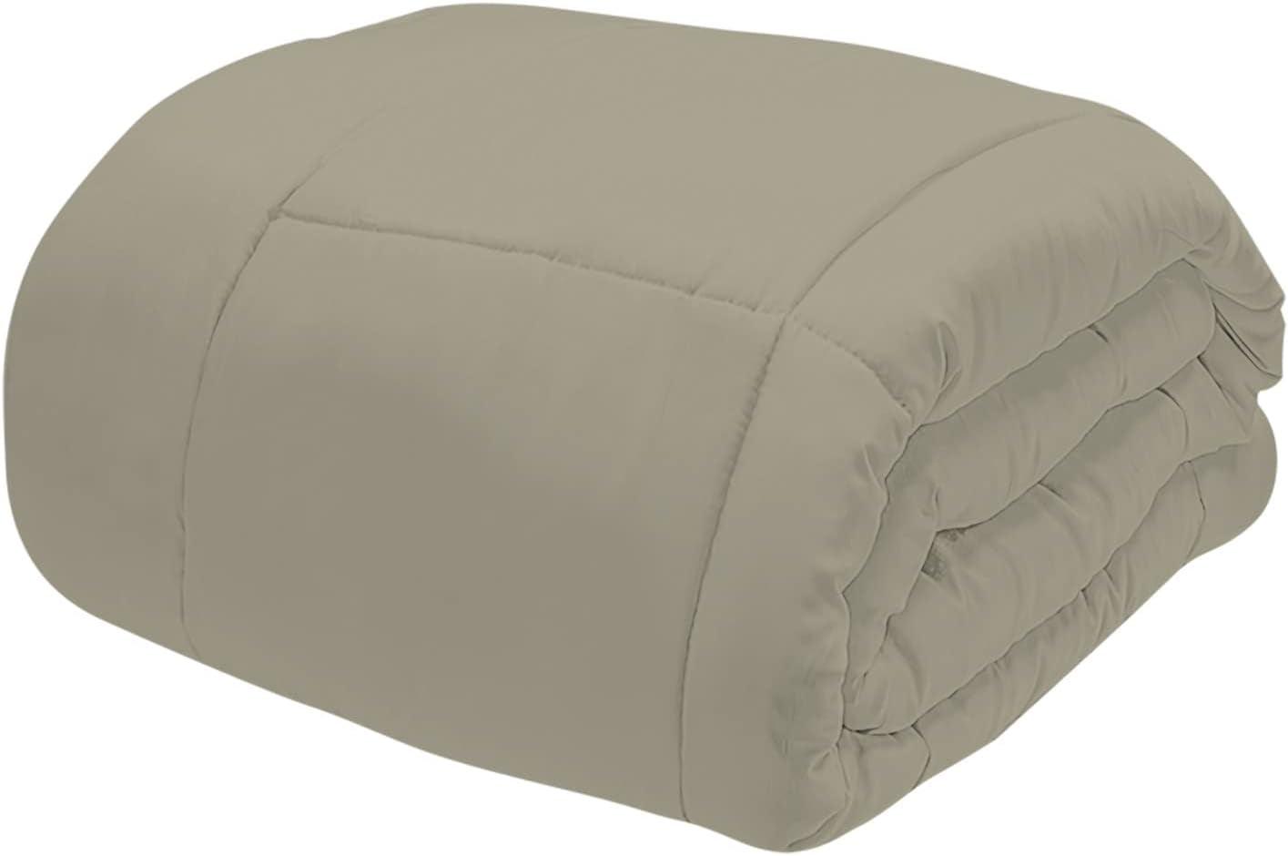 Italienische Bettwäsche, Winterdecke, Taupe/Creme, 250 x 200 cm. Steppdecken und Steppdecken Naty Shop