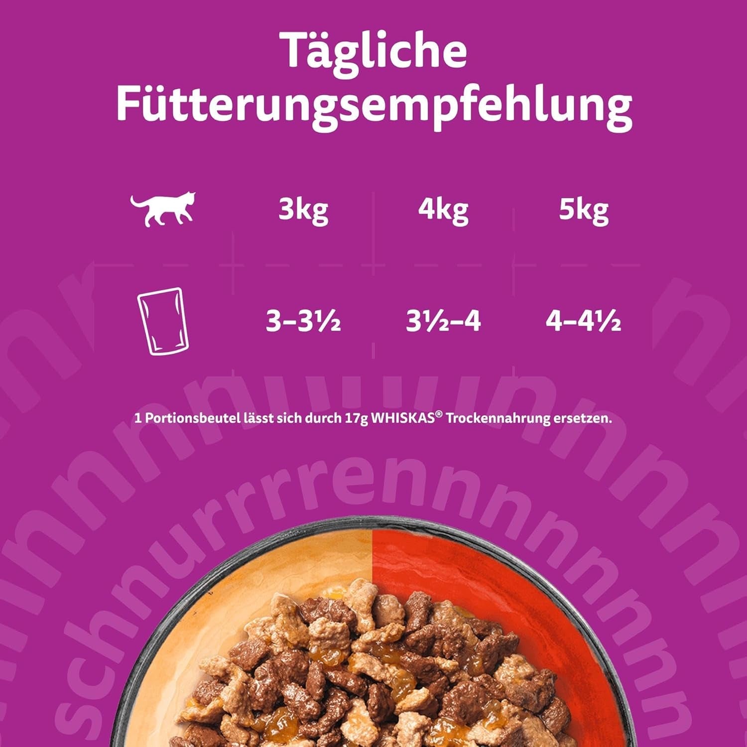 WHISKAS Duo-Beutel für Nassfutterportionen, Multipack, klassische Kombination in Gelee, 12 x 85 g