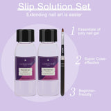 GZMAYUEN Poly-Nagelgleitlösung, 30 ml * 2 Nagelverlängerungsgel, flüssiges Poly-Verlängerungsgel – einfache DIY-Gleitlösung mit Pinsel