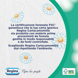 Regina Cartacamomilla – 8 Rollen Toilettenpapier, 300 flauschige Blätter, 3-lagig, weich und fest, recycelbare Papierverpackung