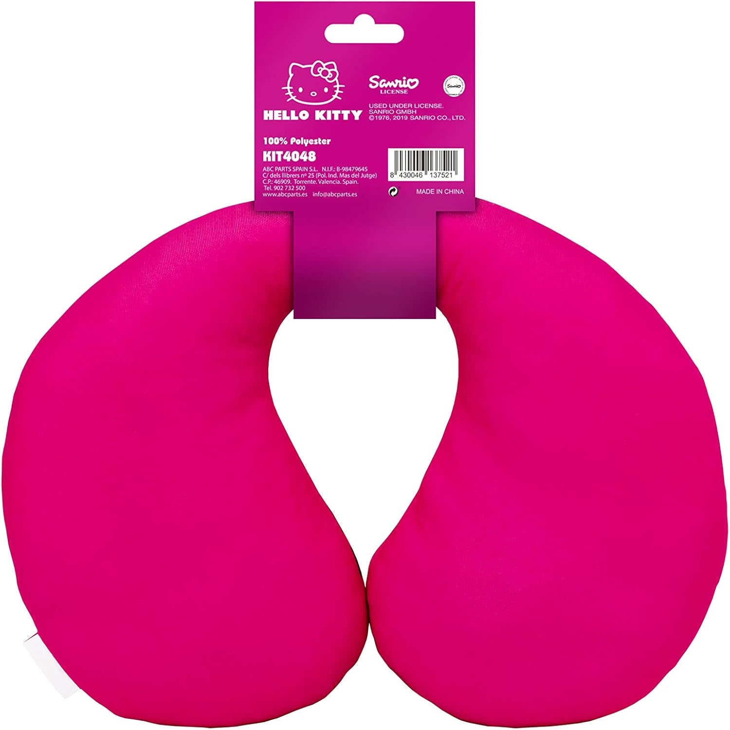 HELLO KITTY Stern-Nackenkissen für Jungen und Mädchen. Bequem und funktional. Universell, 100 % waschbar. Naty Shop Reisekissen