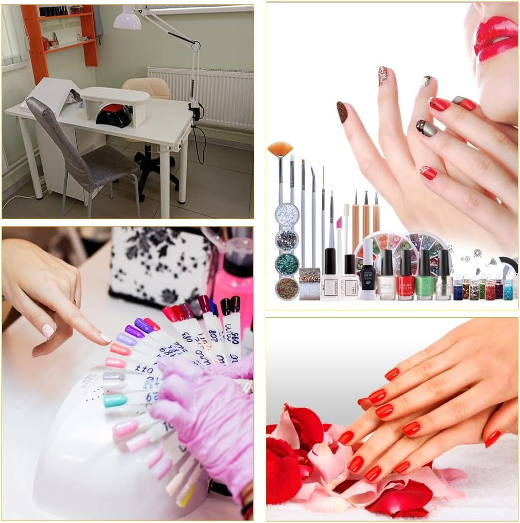 100 Nail-Art-Werkzeuge, Nail-Art-Schablonen, klarer runder Kopf und Ballett-Nagelkunst-Tools in natürlichen Farben, kommt mit 2 digitalen Glitzeraufklebern 1-100