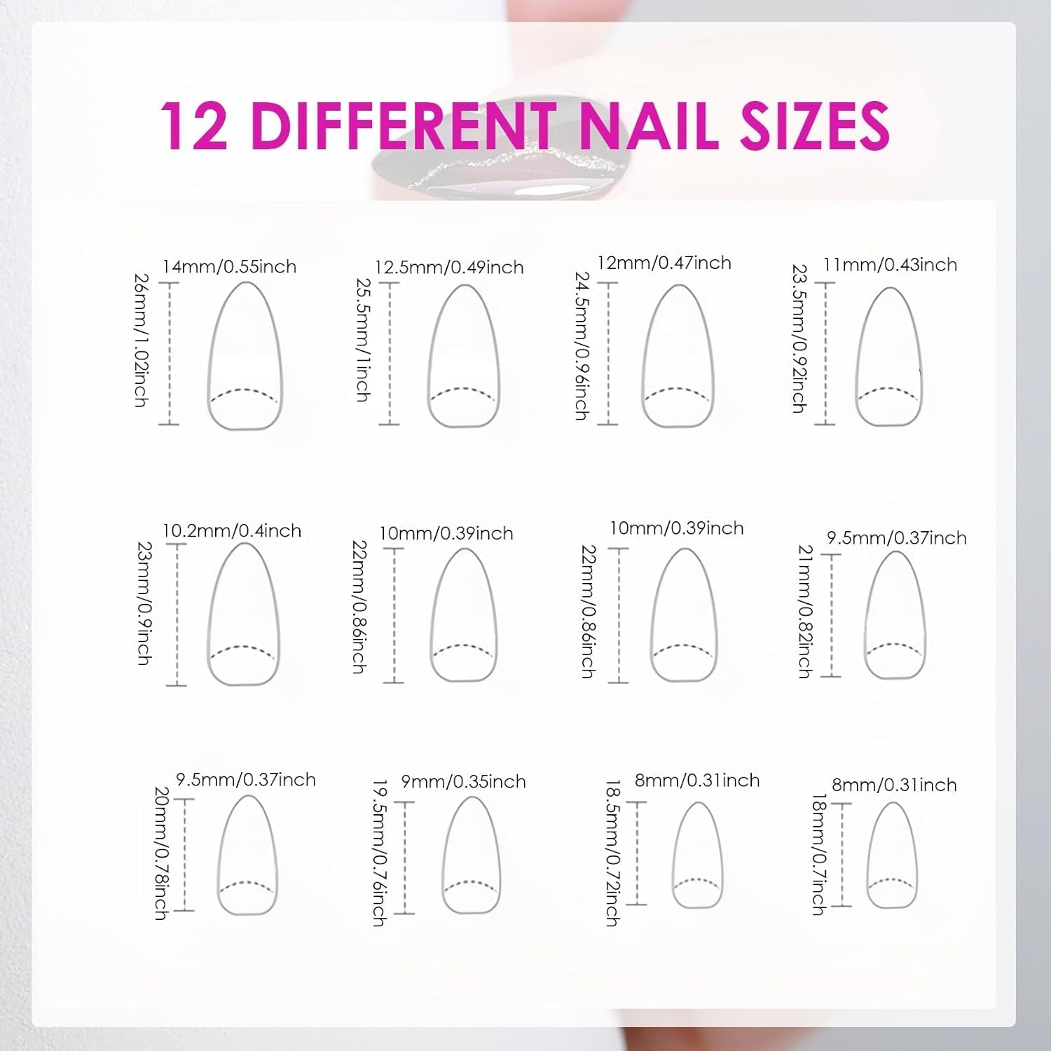 24 Stück rote und schwarze künstliche Nägel zum Aufkleben, künstliche Nägel, zum Aufkleben, mandelförmige Nagelspitzen, vollständige Abdeckung, künstliche Nägel, zum Aufdrücken von Nägeln, Set, rote und schwarze künstliche Nägel