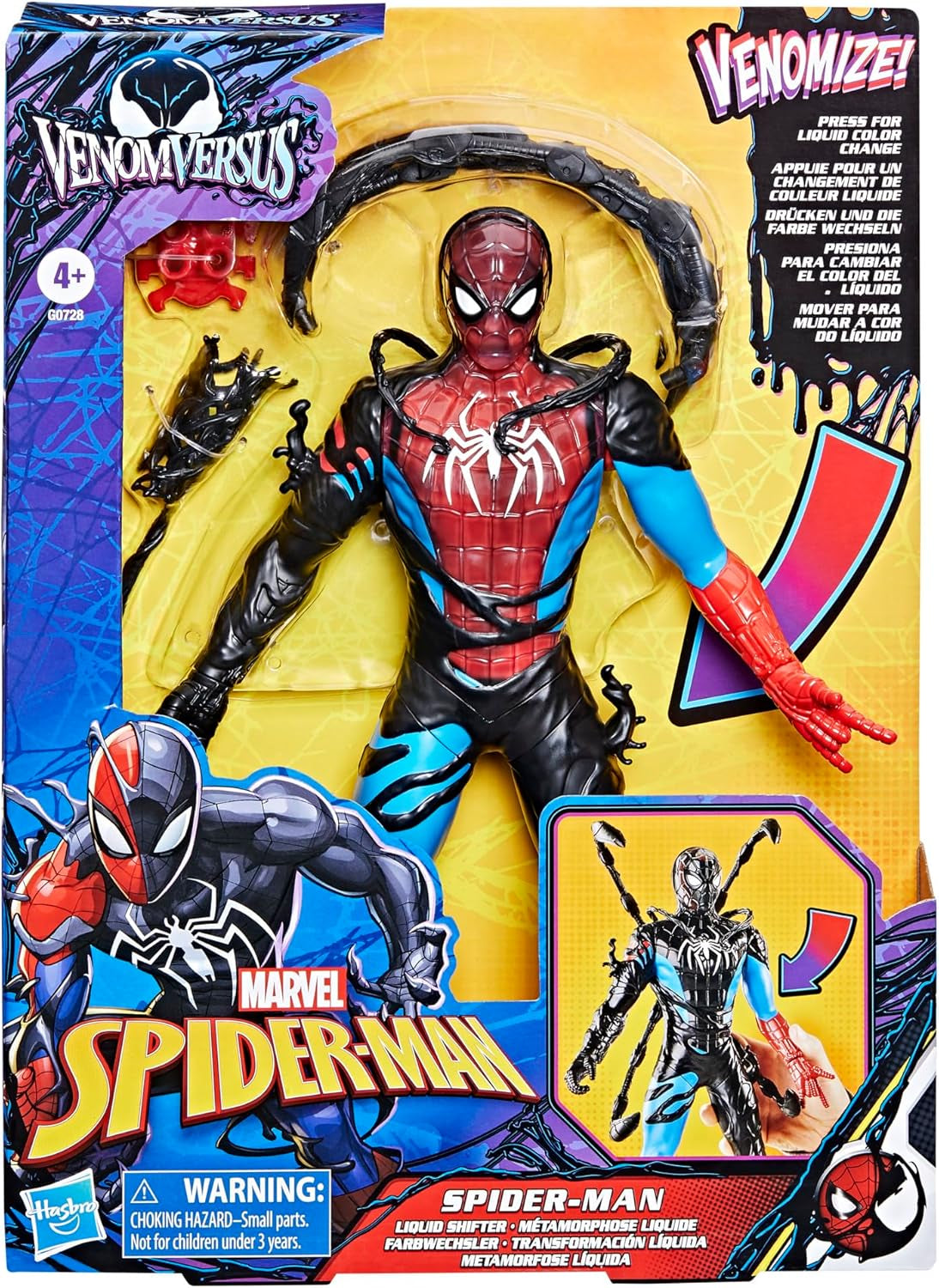 Marvel Spider-Man Venomversus Spider-Man Color Changer Actionfigur mit Zubehör Actionfiguren Naty Shop