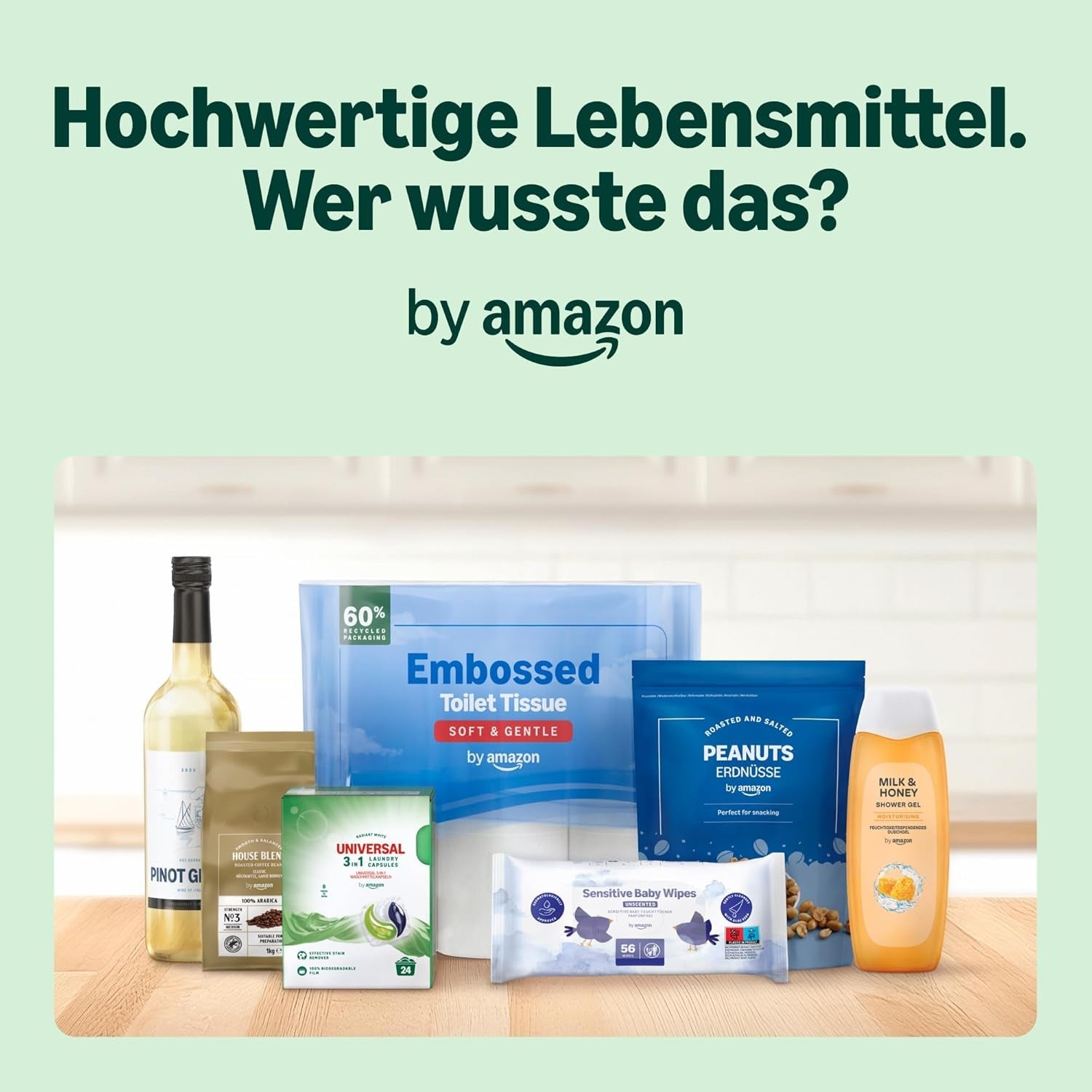 Amazon Getreidefreies Nassfutter für Katzen, Hühnerstücke in Gelee in Dosen, 12 x 405 g