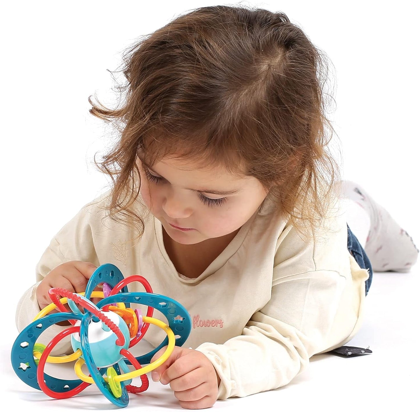 LUDI – Planet Bell – Spielzeug für Kinder – ab 3 Monaten – lebendige Farben, verschiedene Texturen und originelle Form – fördert Feinmotorik und Geschicklichkeit. Bebe Naty Shop Toys