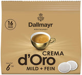 Crema d'Oro milde & feine Pads (16 Kaffee Pads) (Packung mit 4)