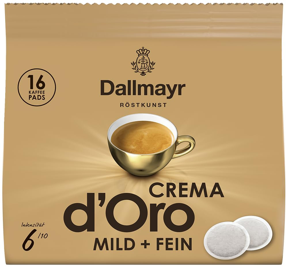 Crema d'Oro milde & feine Pads (16 Kaffee Pads)