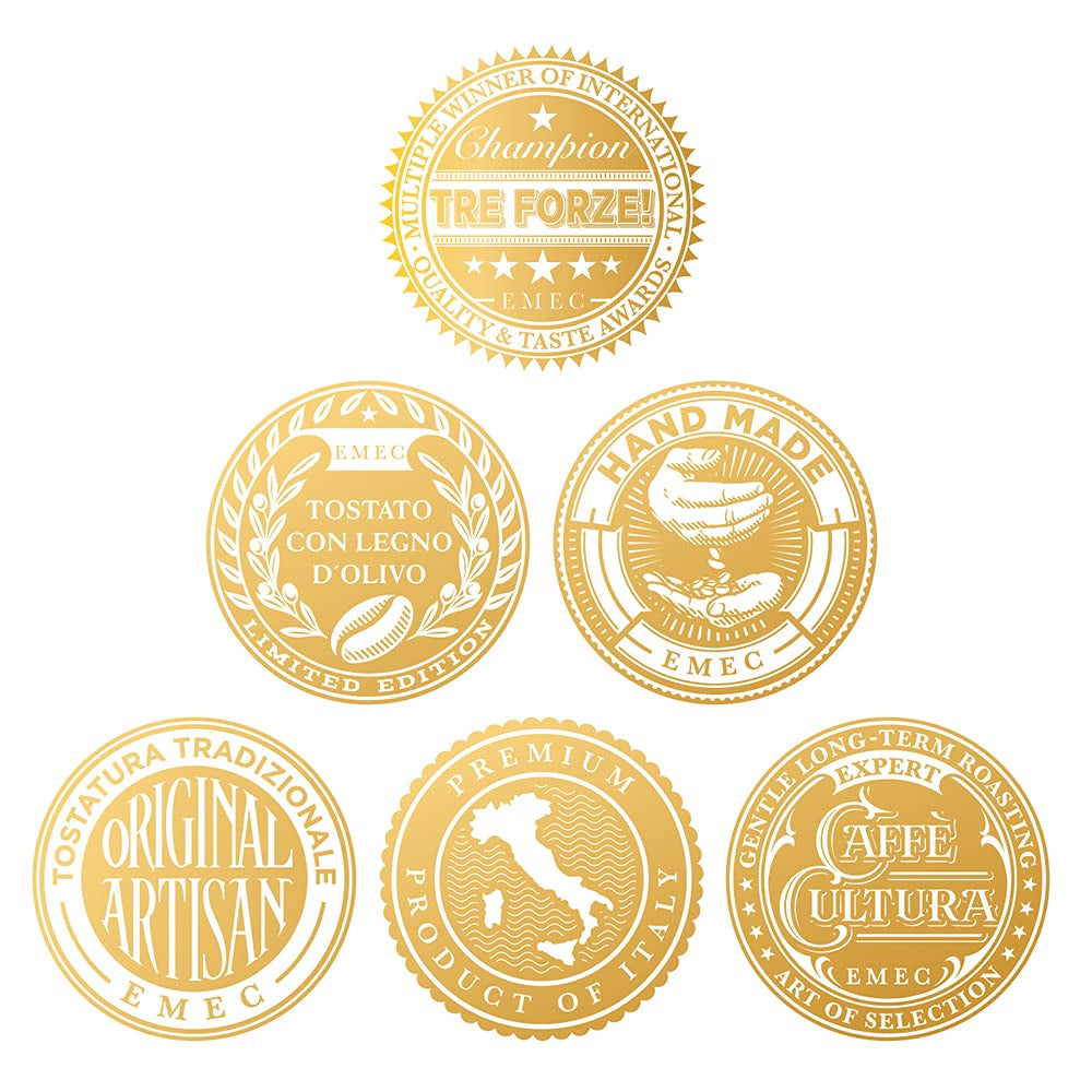 Espresso Caffè – Espressobohnen – traditionell über Olivenholzfeuer geröstet, handgefertigt in Sizilien – Premium-Kaffeebohnen 250 g für Kaffeevollautomaten und Siebträgermaschinen