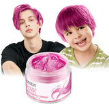 Waschbare rosa temporäre Haarfarbe Temporäres Haarwachs natürliche Frisurfarbe Pomade waschbare Haarfarbe für Männer Frauen Party Cosplay Halloween Weihnachten Haarfarbe Naty Shop Standardtitel