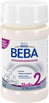 Nahrung für Frühgeborene BEBA Level 2, Spezialnahrung für Frühgeborene und Neugeborene mit geringem Gewicht, trinkfertig, 32er Packung (32 x 90 ml) Naty Shop