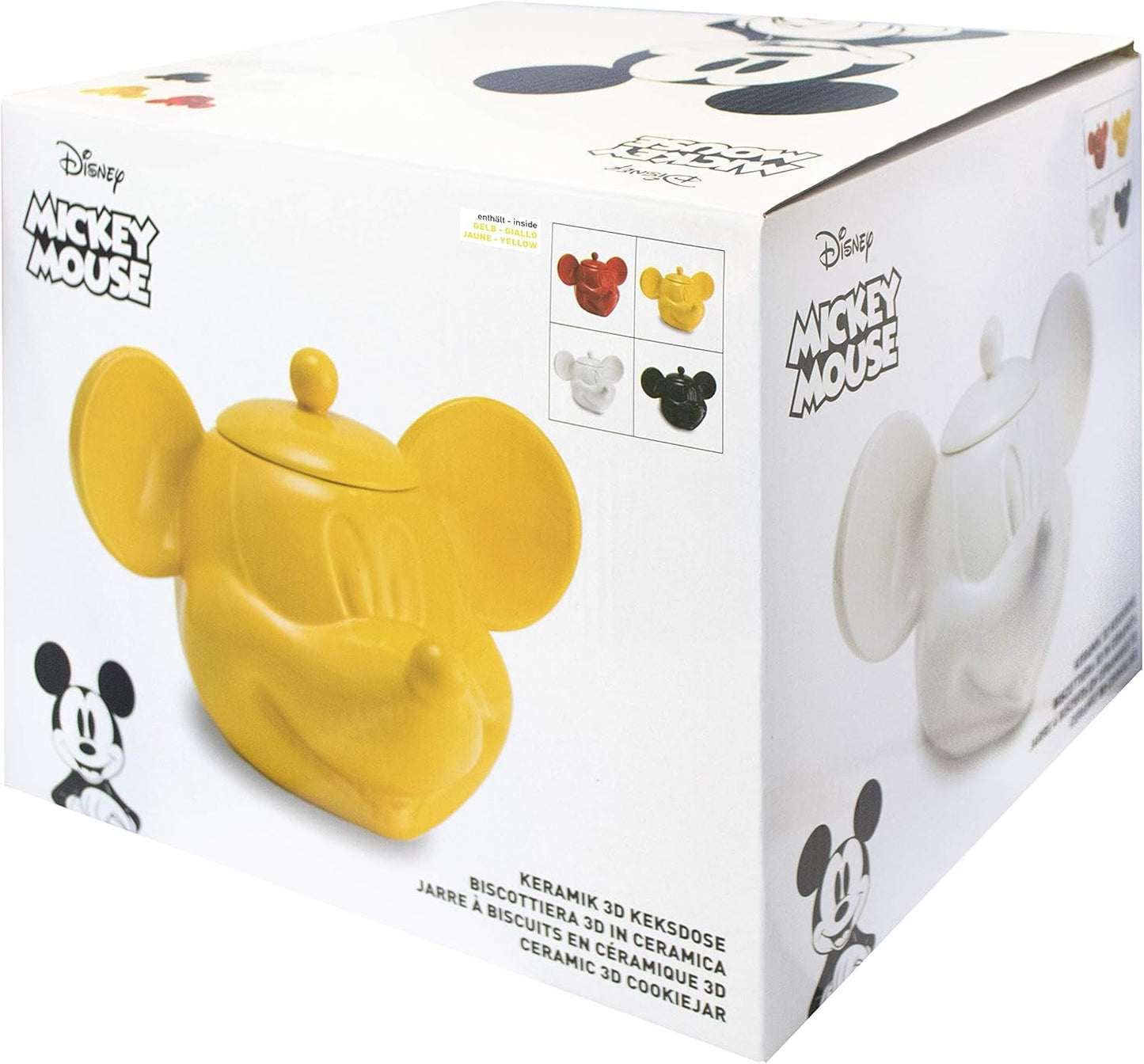 Joy Toy 62129 Disney Mickey Mouse 3D Keksdose Gelb 25x17x20 cm Frischhaltedosen Naty Shop
