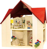 23112 Puppenhaus, Holzfarbe, rot