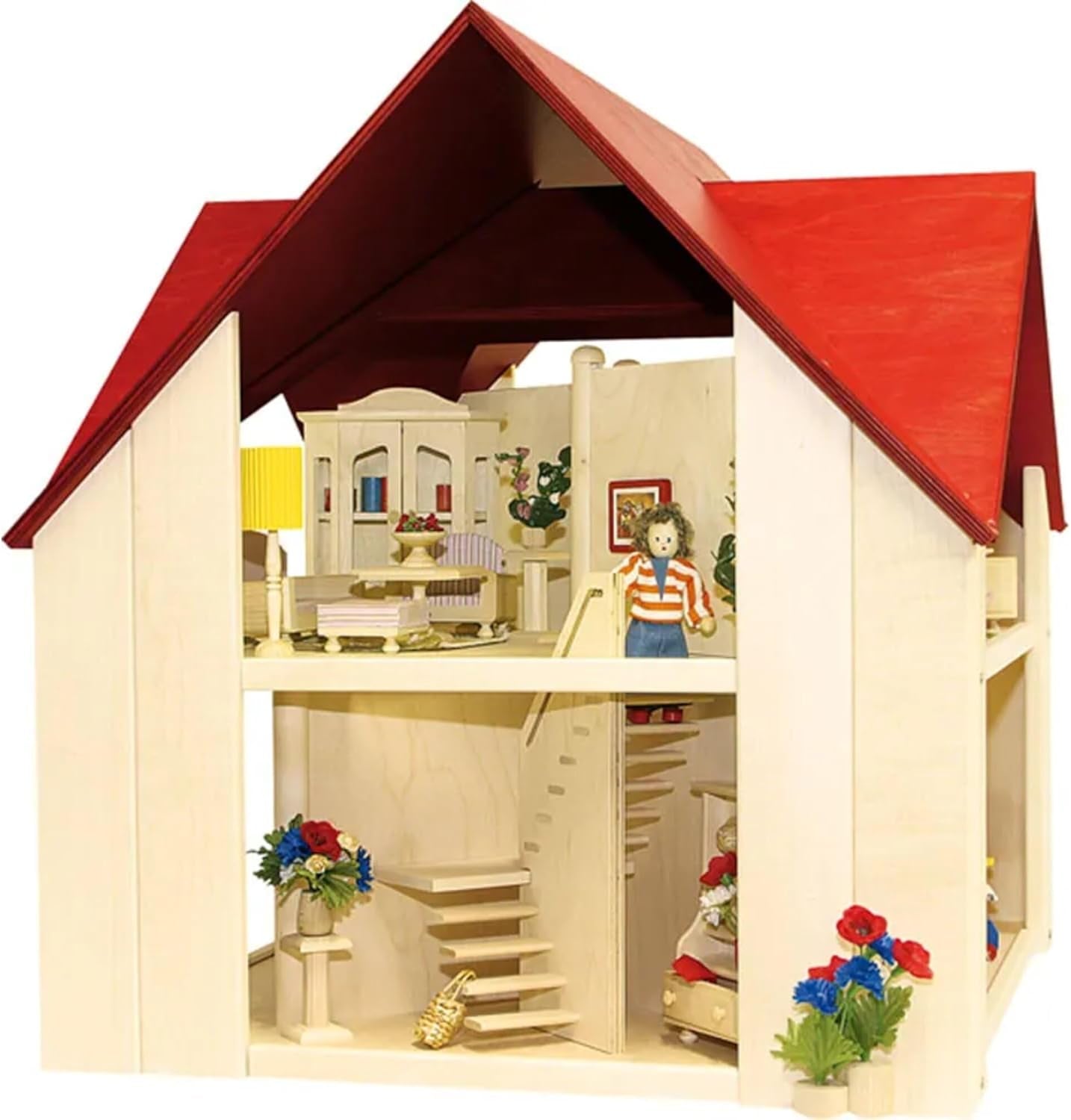 23112 Puppenhaus, Holzfarbe, rot
