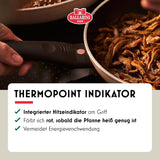 Ledro Bratpfanne, 24 cm, Aluminium, induktionsgeeignet, Antihaft-Keramikbeschichtung, Thermopoint, Made in Italy, beige Töpfe und Pfannen Naty Shop