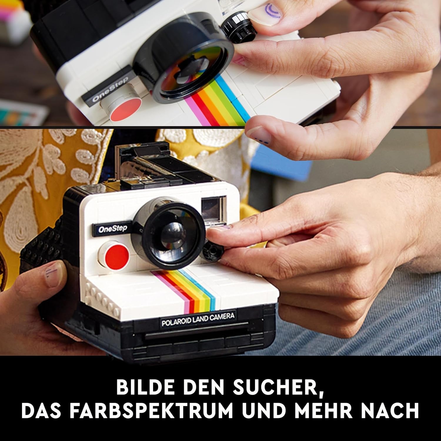 LEGO Ideas Polaroid Onestep SX-70 Kameraset für Erwachsene, Sammlerstück mit authentischen Details, kreative Aktivität, Fotogeschenke für Frauen, Männer, Ihn, Sie und Jugendliche 21345 Bausets Besuchen Sie den LEGO-Store