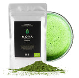 Bio-Grüntee-Moya-Matcha-Pulver | 100 g Premiumqualität für die Zeremonie | Biologisch angebaut und geerntet in Uji, Japan | Matcha-Grüntee-Pulver | Ideal für die japanische Wasserteezeremonie