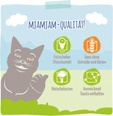MjAMjAM – Premium Nassfutter für Katzen – Verfeinerte Forelle mit saftigem Huhn, 6er-Pack (6 x 400 g), getreidefrei