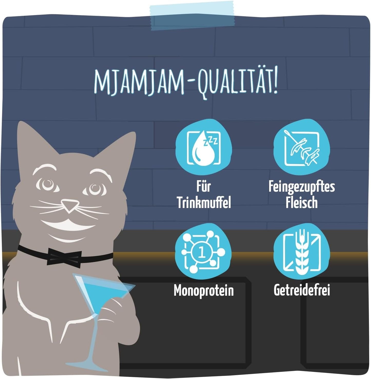 MjAMjAM – Leckeres Katzengetränk – Cocktails – Pulled Salmon Filets, 20er-Pack (20x40), getreidefrei