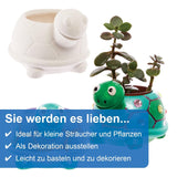 Baker Ross FX594 Schildkröten-Keramik-Pflanzgefäße – 2er-Pack, bemalen Sie Ihr eigenes Pflanzgefäß