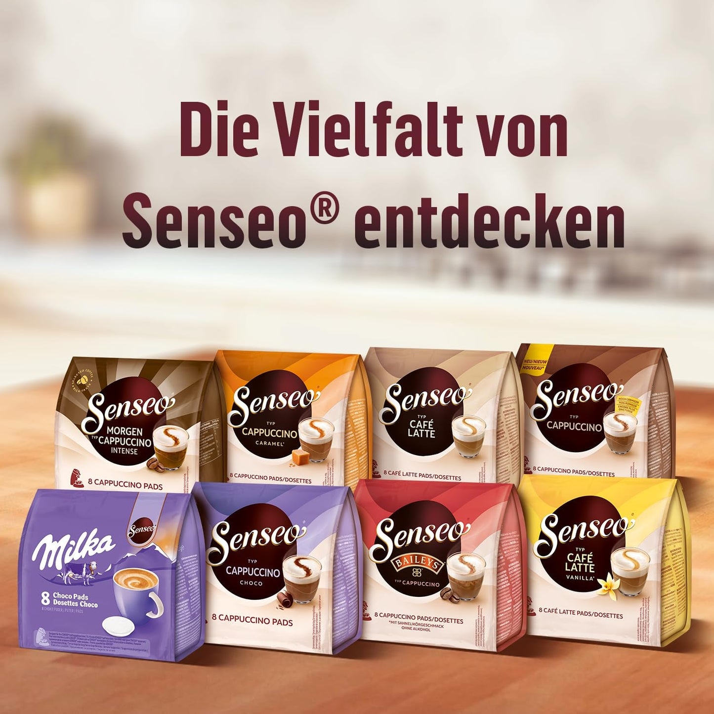 Senseo Pads Cappuccino, 10 x 8 Getränke, 80 Kaffeepads