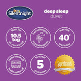 Silentnight Deep Sleep Steppdecke, weiß, Mikrofaser, weiß, Einzelbett Steppdecken und Steppdecken Naty Shop