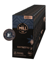 Kaffeekapseln Ristretto, 100 Kapseln für Kapselmaschinen (10x10), 80 % recyceltes Aluminium im Kapselkörper
