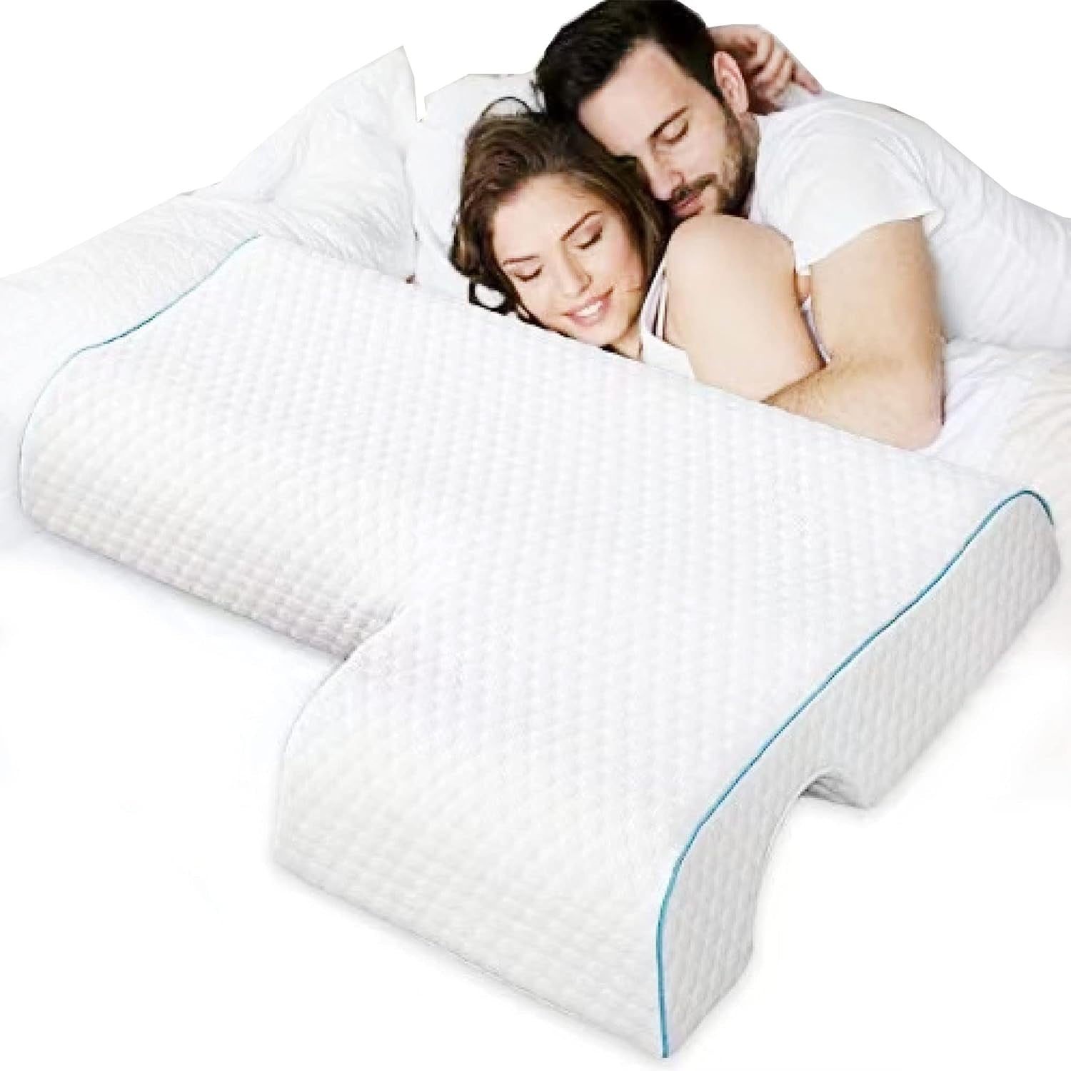 MINGZE Multifunktionales Memory-Schaum-Kissen, Nackenkissen, Schaumstoff, U-förmiges Nackenkissen mit Schleife, langsames Rebound-Schlafkissen, Rebound-Druckkissen, Kissen aus Eisseide für Hand- und Nackenschutz, zervikale orthopädische Kissen, Naty Shop