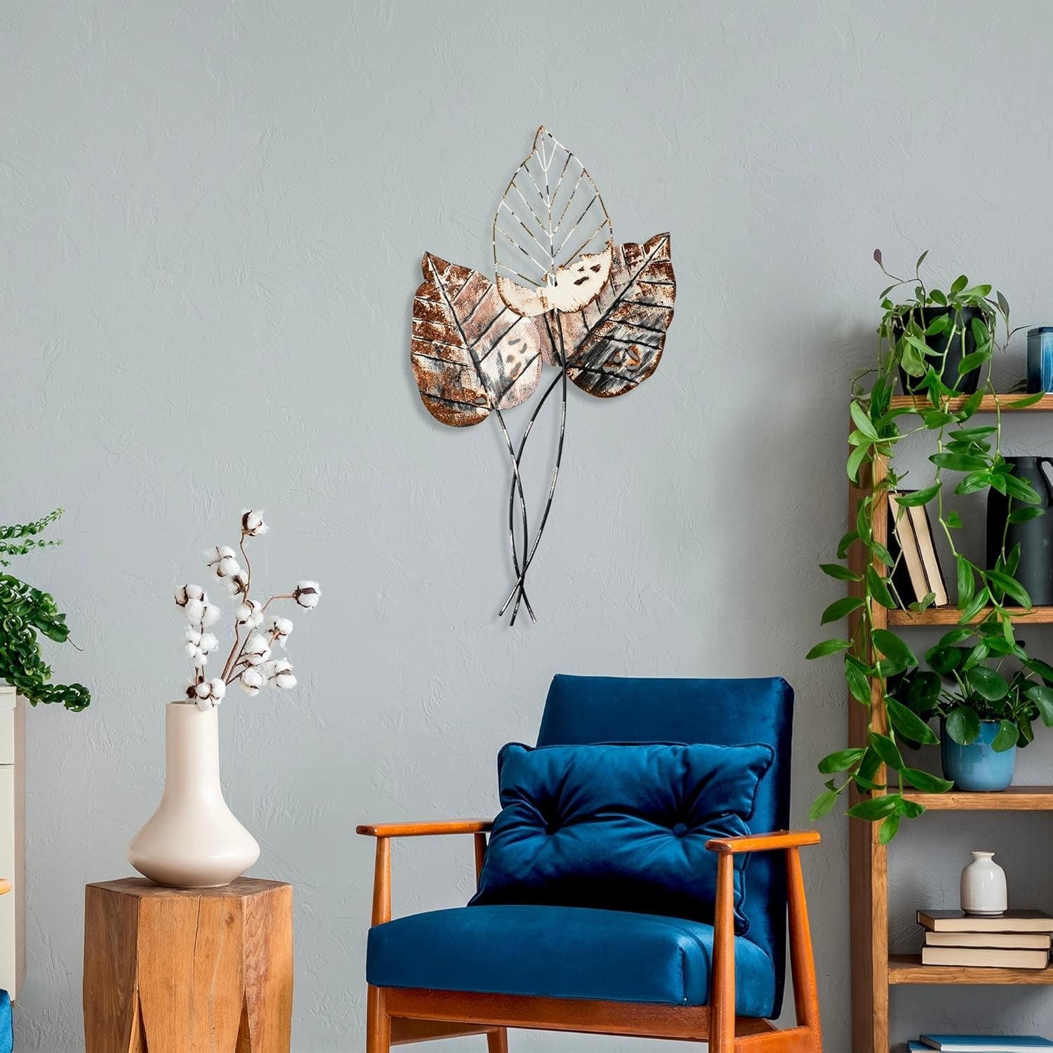 Handgefertigtes dekoratives Wandaccessoire aus Metall, 45 x 85 cm | 100 % Metall (1,5 mm) | Einzigartiges braunes und schwarzes Design, perfekt für die Innendekoration | An der Wand montierbare Statuetten und Skulpturen Naty Shop