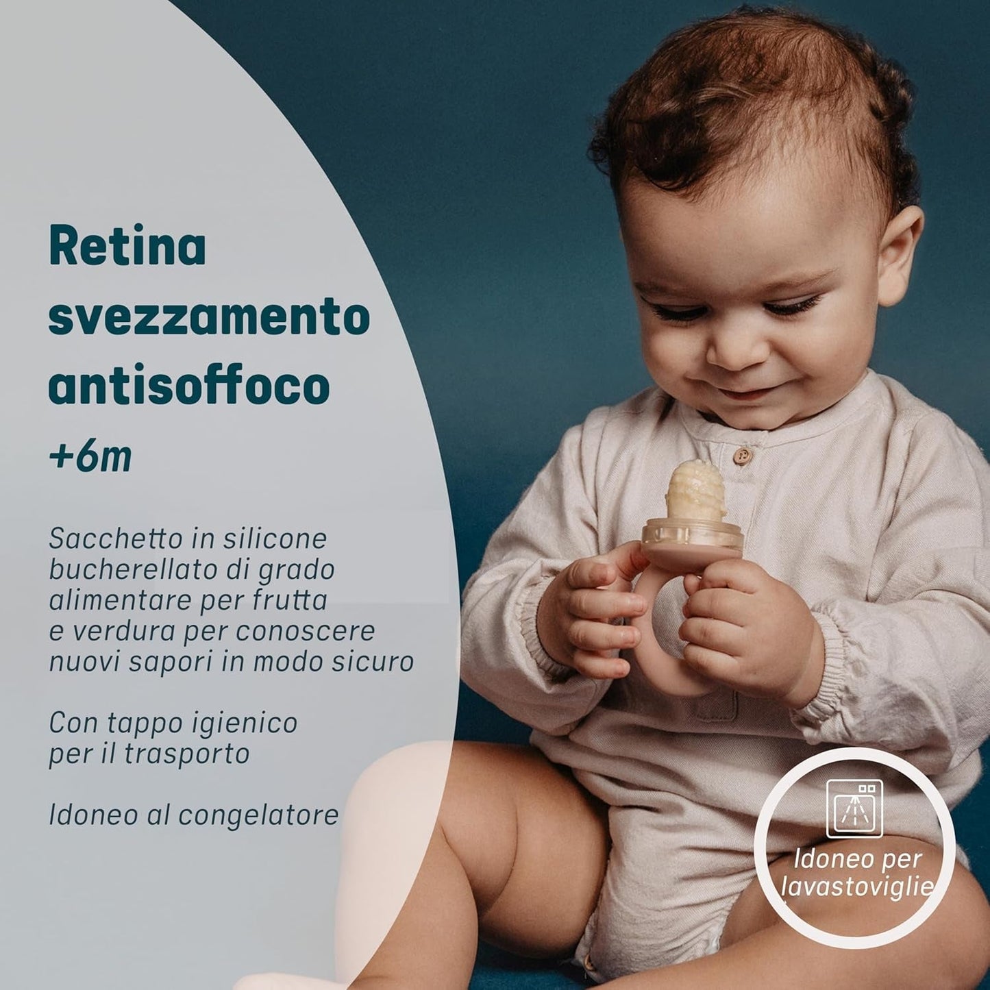 Suavinex Baby-Beißring, erstickungssicher, lebensmittelecht, Silikon, mit Deckel, leicht zu reinigen, spülmaschinen- und gefriergeeignet, beruhigt das Zahnfleisch, ab 6 Monaten, Pink