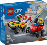 LEGO City Pizza Lieferwagen Vs. Pizza Truck – Seifenkistenspielzeug für Mädchen und Jungen ab 5 Jahren – Bauset mit 2 Fahrer-Minifiguren – Geburtstags- und Weihnachtsgeschenk 60458 Bausets Besuchen Sie den LEGO-Store