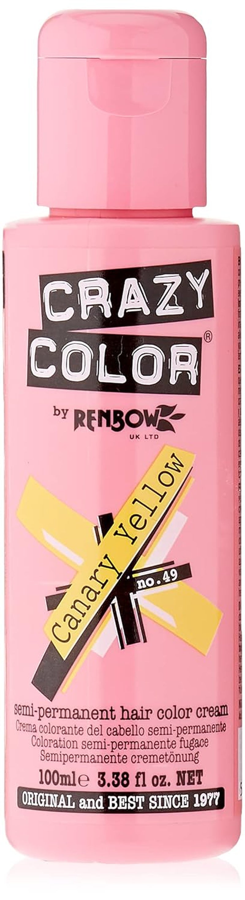 GO TOXIC UV semipermanente Haarfärbecreme, 100 ml (1 Packung) Naty Shop Haarfärbemittel 49 Kanariengelb 100 ml (1 Packung)