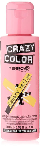 GO TOXIC UV semipermanente Haarfärbecreme, 100 ml (1 Packung) Naty Shop Haarfärbemittel 49 Kanariengelb 100 ml (1 Packung)