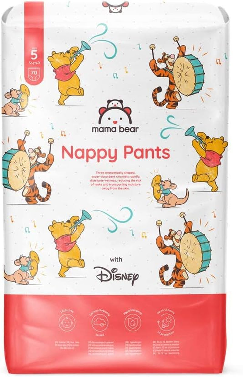Amazon-Marke: Mama Bear Disney Windeln, Größe 5 (12–17 kg) – Monatsbox, Weiß, 140 Stück (2 Packungen mit 70 Stück)
