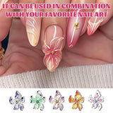 50 Stück 3D Blume Nail Charms Set, Buntes Nageldesign Zubehör, Nägel Charms Und Nagel Art Charms, Perfekt Für Nailart, Maniküre Dekoration Und DIY Nageldesign
