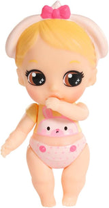 BABY born 904763 Baby Surprise Bus – pinkfarbener Mini-Puppenspielzeugbus mit 2 exklusiven Puppen, Dreifach-Kinderwagen, Schaukel, Karussell, Rutsche und Dreifachschaukel.
